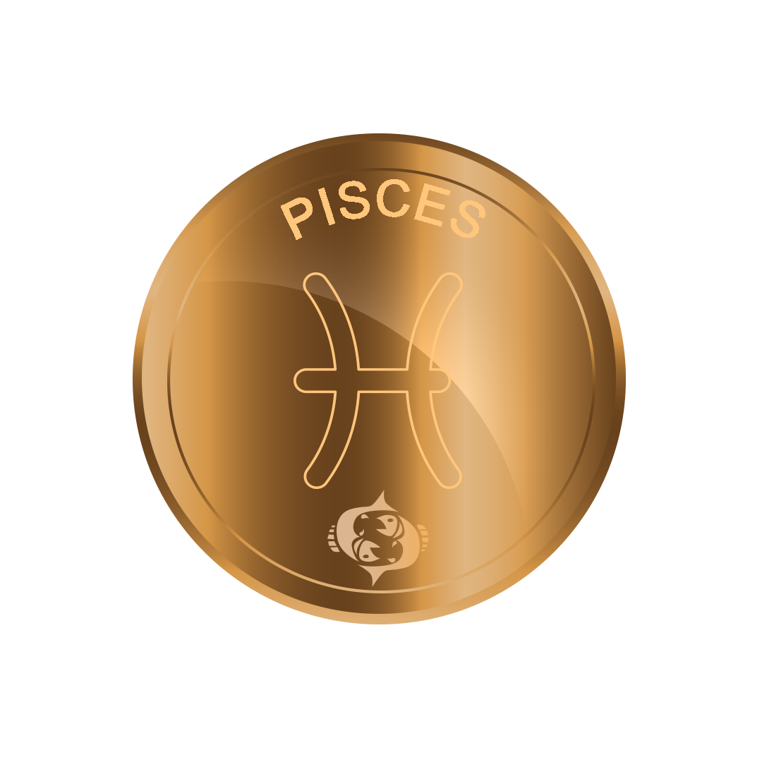Pisces, Pisces gold zodiac sign png, Pisces gold sign PNG, gold Pisces PNG transparent images download